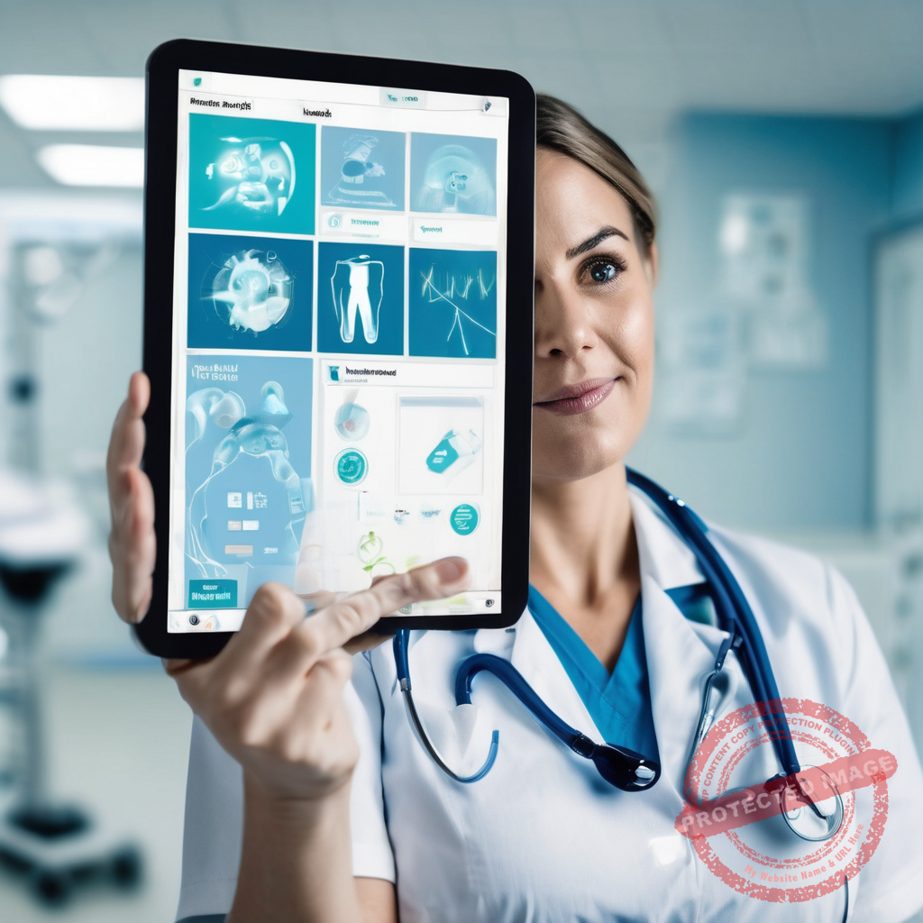 Perawat menggunakan aplikasi mobile untuk mendukung pelayanan kesehatan digital 2025